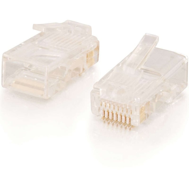 RJ45 CAT5E MODULAR PLUG 50PK TAA, MODULAR PLUGS DESIGNED TO TERMINATE EITHER ST - Thumbnail 1