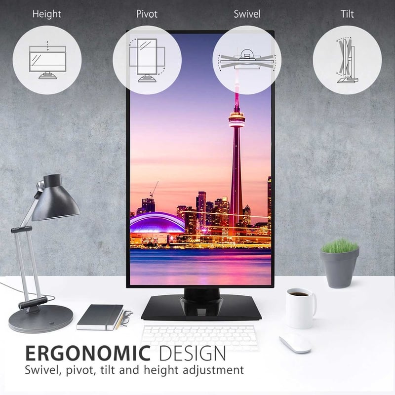 ViewSonic VP3268a-4K 32 Inch Premium IPS 4K Monitor with Advanced Ergonomics, ColorPro 100% sRGB Rec 709, 14-bit 3D LUT, Eye Care, HDR10 Support, HDMI, USB C, RJ45, DisplayPort for Professional Home Office