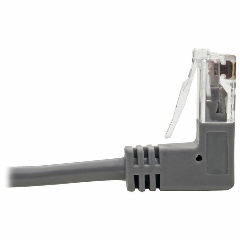Tripp Lite by Eaton Right-Angle Cat6 Gigabit Snagless Molded Slim UTP Ethernet Cable (RJ45 M/M) Gray 1 ft. (0.31 m) - Thumbnail 5