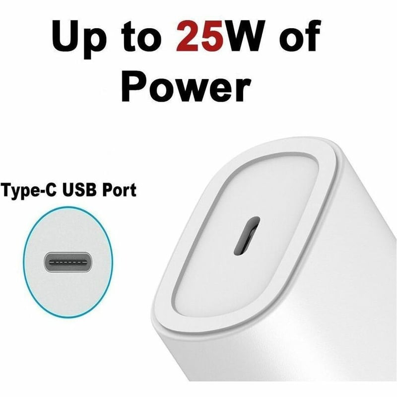 25W USB-C POWER ADAPTER 2 IN 1 USB-C TO USB-C LIGHTNING 3FT CABLE - Thumbnail 3