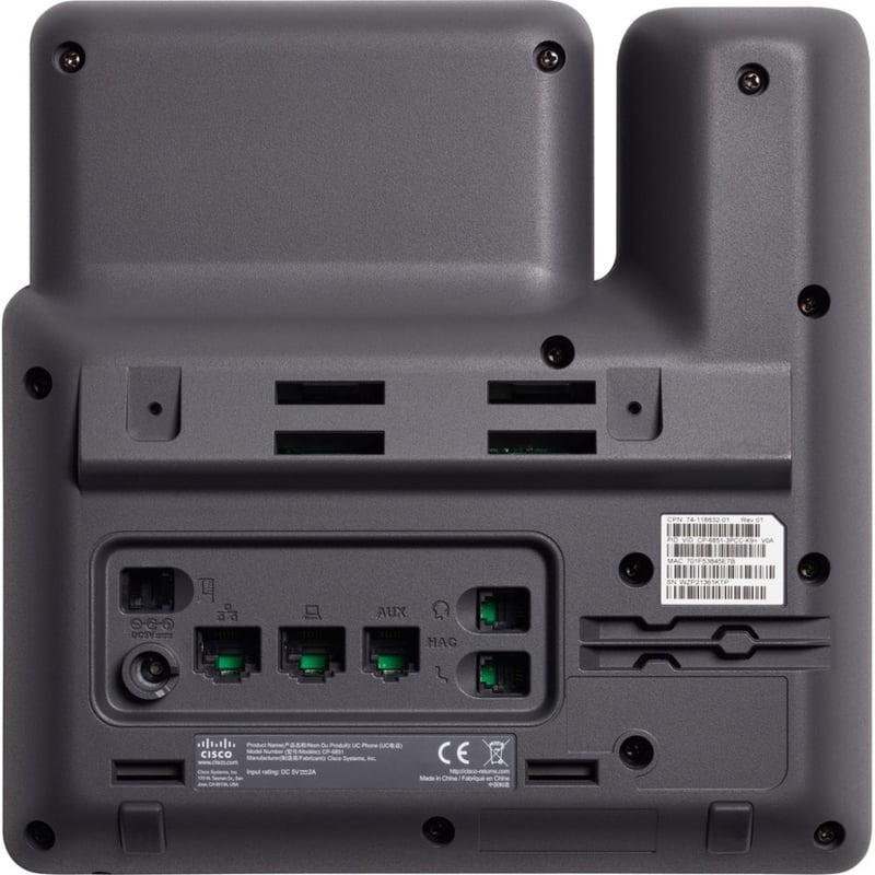 Cisco 6851 IP Phone - Refurbished - Charcoal - Thumbnail 3