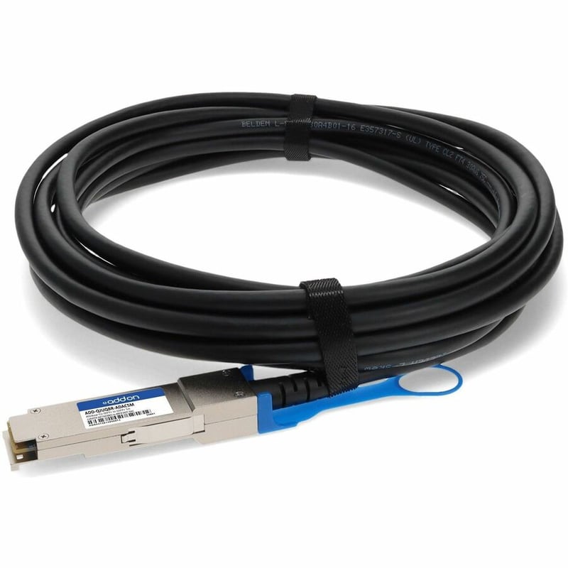 AddOn Juniper Networks® JNP-QSFP-DAC-5MA to Brocade® (Formerly) 40G-QSFP-QSFP-C-0501 Compatible TAA Compliant 40GBase-CU QSFP+ to QSFP+ Direct Attach Cable (Active Twinax, 5m) - Thumbnail 2