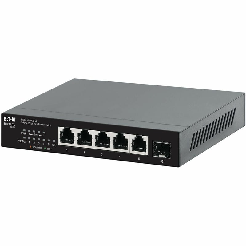 DESKTOP GIGABIT ETHERNET SWITCH UNMANAGED POE+ 5-PORT 2.5 GBPS 70W - Thumbnail 1