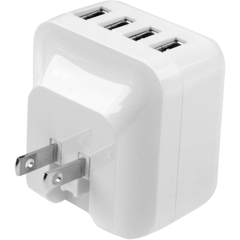 StarTech.com Travel USB Wall Charger " 4 Port " White " Universal Travel Adapter " International Power Adapter " USB Charger - Thumbnail 2