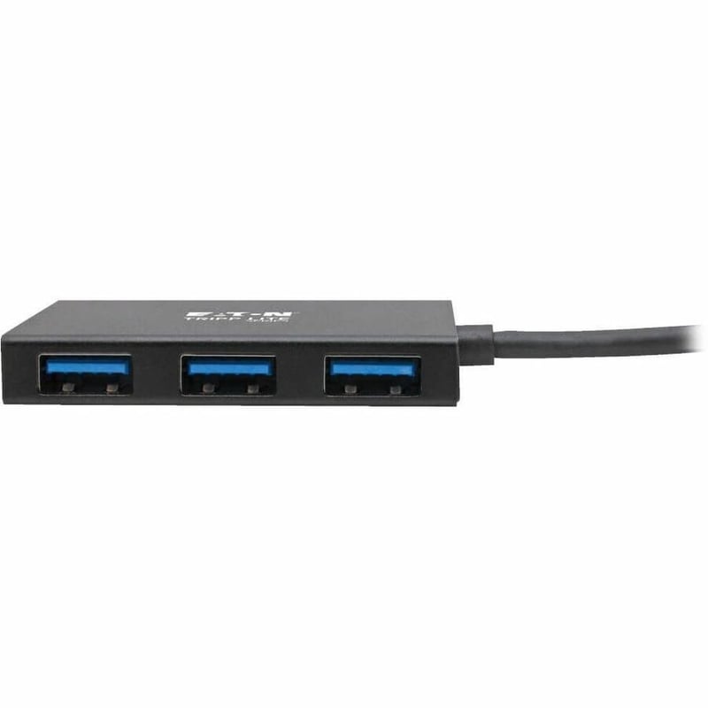 Tripp Lite by Eaton 4-Port USB-C Hub USB 3.x (5Gbps) 4x USB-A Ports Aluminum Housing Black - Thumbnail 3