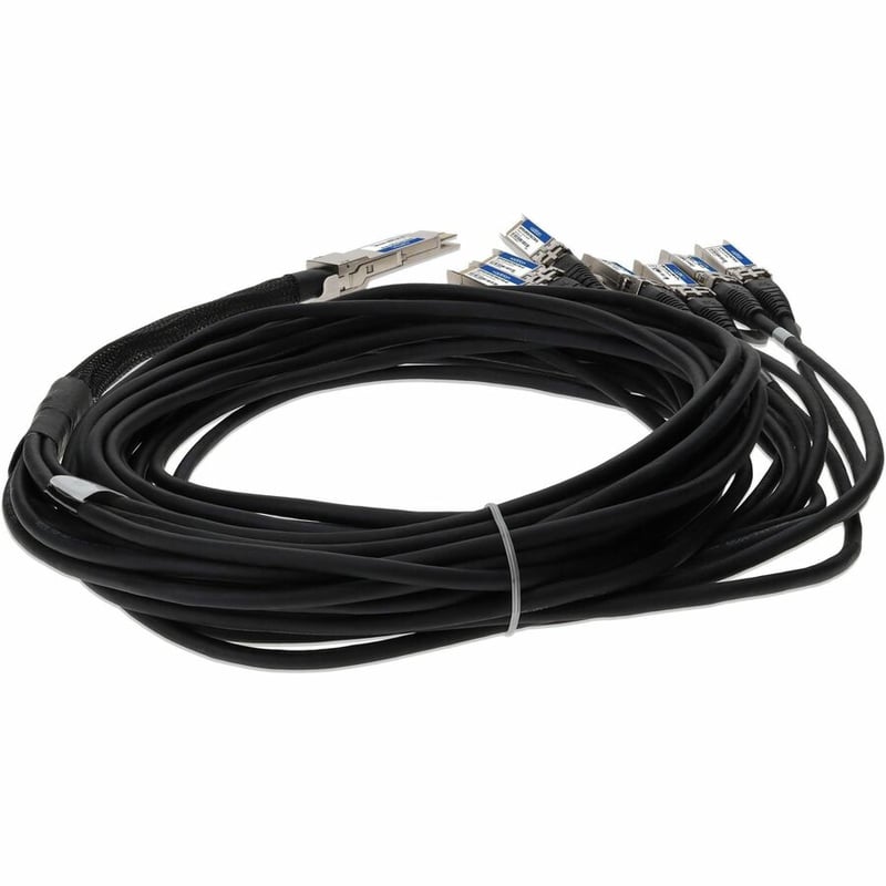 AddOn MSA and TAA Compliant 200GBase-CU QSFP-DD 200G to 8xSFP28 Direct Attach Cable (Passive Twinax, 2.5m) - Thumbnail 3