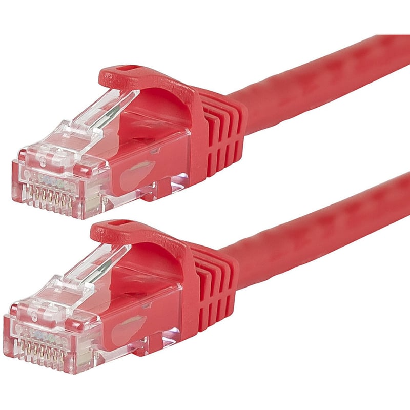 Monoprice FLEXboot Series Cat5e 24AWG UTP Ethernet Network Patch Cable, 50ft Red - Thumbnail 2