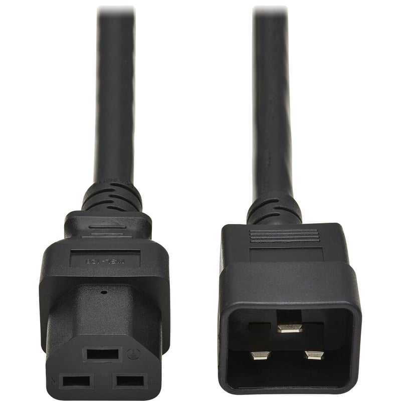Eaton Tripp Lite Series Power Cord, C20 to C21 - Heavy-Duty, 20A, 250V, 12 AWG, 3 ft. (0.91 m), Black - Thumbnail 2
