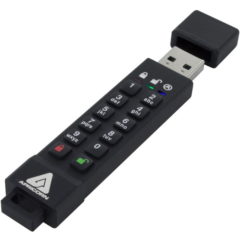 Apricorn 16GB Aegis Secure Key 3z USB 3.1 Flash Drive - Thumbnail 1