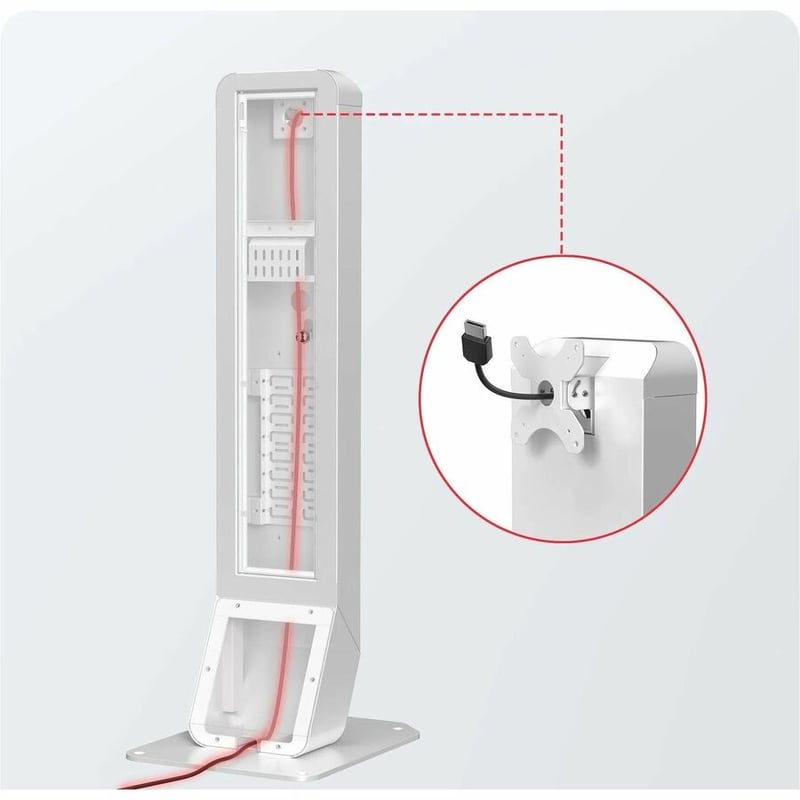 CTA Digital VESA Floor Stand Kiosk with LED Lights - 75x75mm VESA - Thumbnail 5