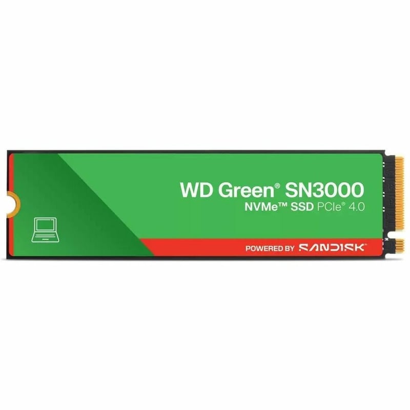 SanDisk Green SN3000 2 TB Solid State Drive - M.2 Internal - PCI Express NVMe (PCI Express NVMe 4.0) - Thumbnail 1