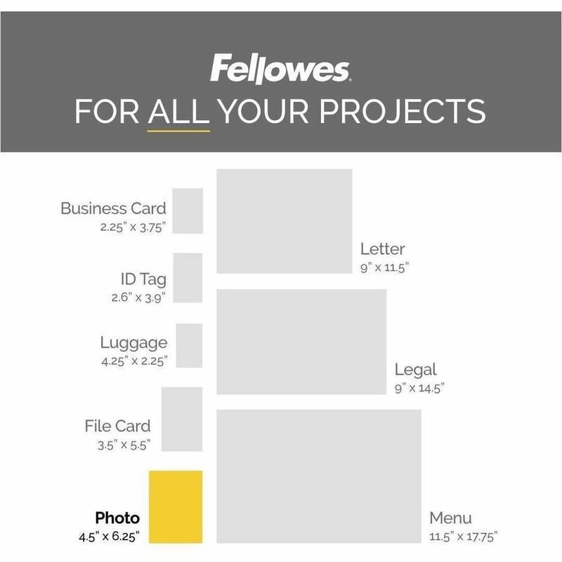 Fellowes Self-Adhesive Pouches - Photo, 5mil, 5 pack - Thumbnail 4