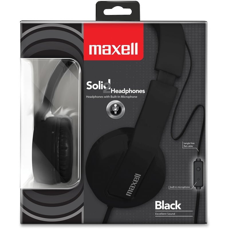 Maxell Solid2 Headphones w/ Mic - Thumbnail 2
