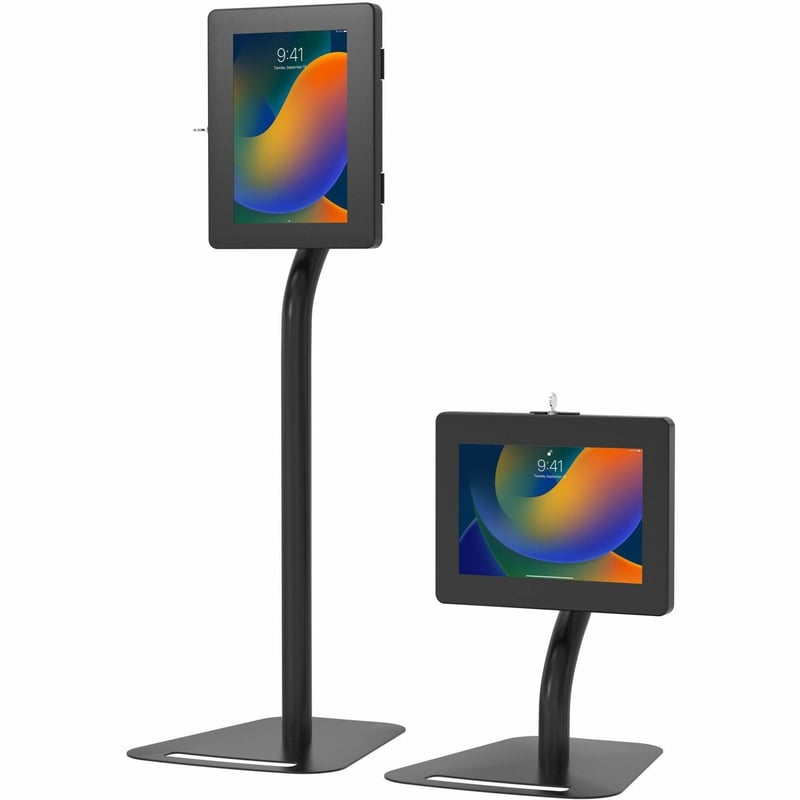 CTA Digital Premium Height-Adjustable Floor-to-Desk Security Kiosk for Tablets - Thumbnail 1