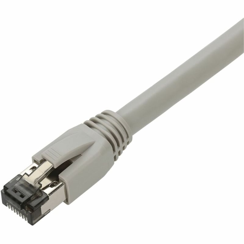AddOn 15ft Gray CAT 8 Shielded (S/FTP) PVC Ethernet Cable Snagless Easy Boot RJ-45 M/M - Thumbnail 2