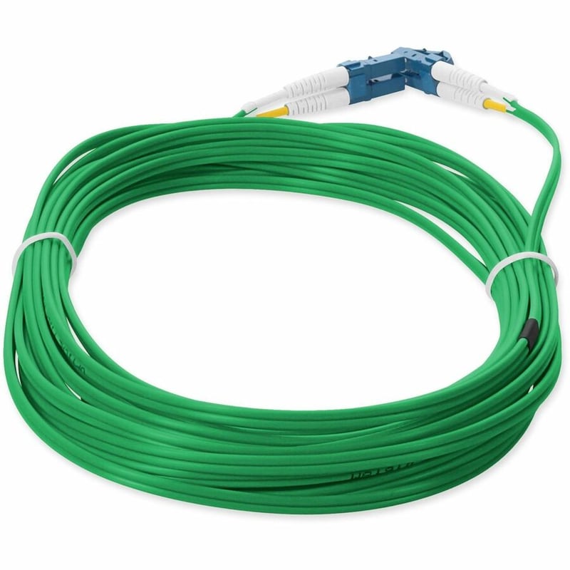 AddOn 1m LC to LC Green OS2 Duplex OFNR (Riser-Rated) SMF Fiber Patch Cable - Thumbnail 4