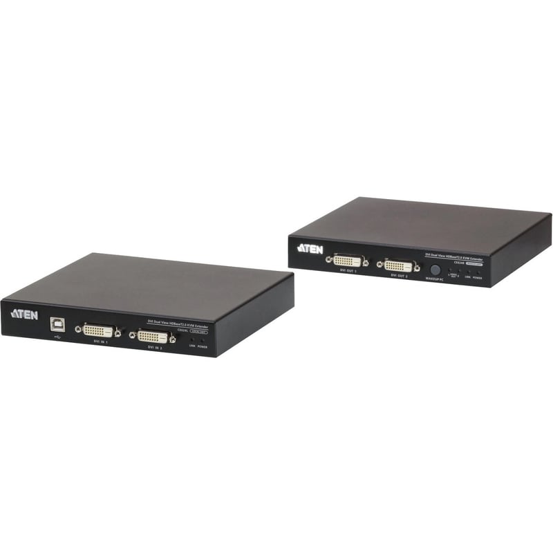 ATEN USB DVI Dual View HDBaseT 2.0 KVM Extender (1920 x 1200 @100 m)-TAA Compliant - Thumbnail 1