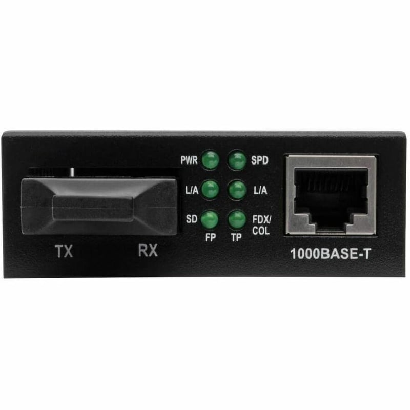 Tripp Lite by Eaton Gigabit Multimode Fiber to Ethernet Media Converter, 10/100/1000 SC, International Power Supply, 850 nm, 550M (1804.46 ft.) - Thumbnail 2