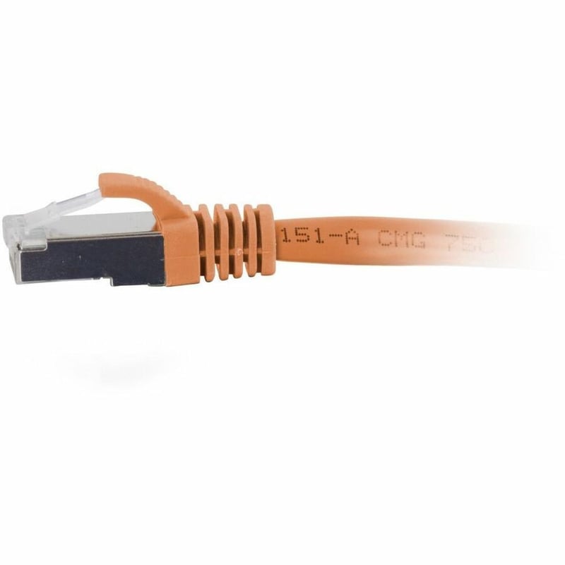 C2G 7ft (2.1m) Cat6a Snagless Shielded (STP) Ethernet Network Patch Cable - Orange - Thumbnail 2
