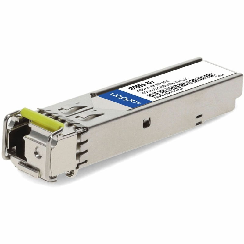 AddOn HP® J9099B Compatible TAA 100Base-BX SFP Transceiver (SMF, 1550nmTx/1310nmRx, 10km, LC, DOM) - Thumbnail 1