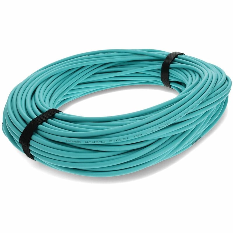 AddOn 20m MPO (Male) to MPO (Male) 12-Strand Aqua OM4 Straight Fiber OFNR (Riser-Rated) Patch Cable - Thumbnail 3