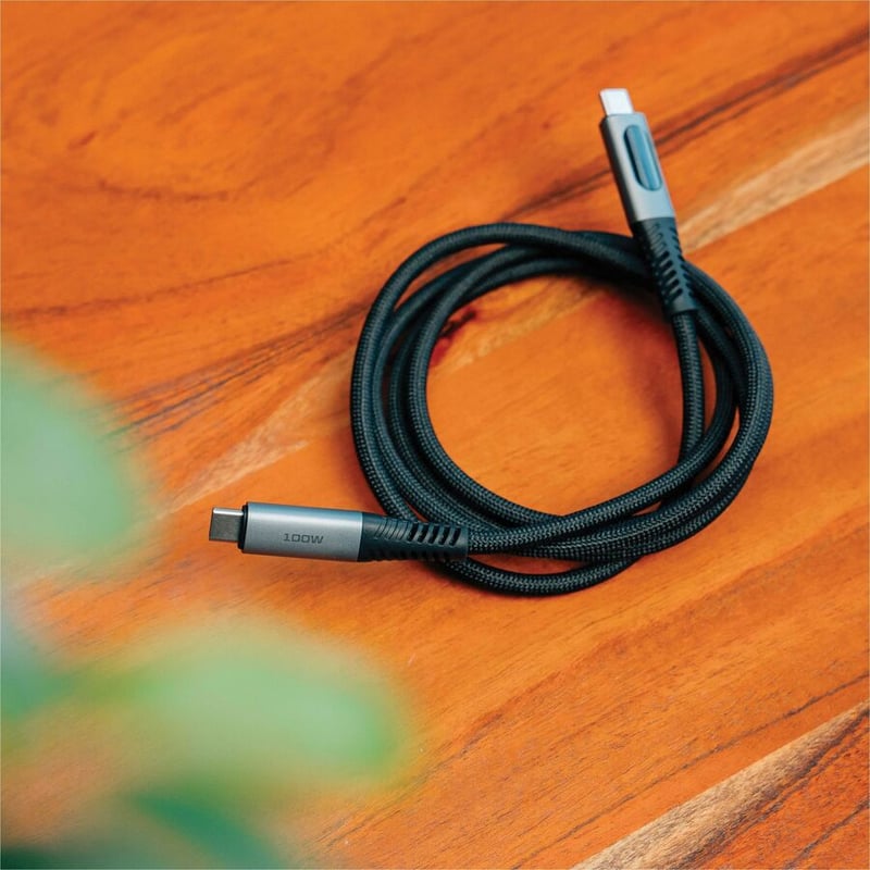 Verbatim Sync & Charge 100W Power Display Cable - Black - Thumbnail 4