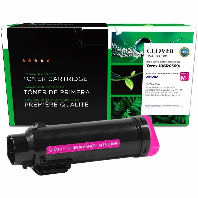 Clover Imaging Remanufactured Extra High Yield Magenta Toner Cartridge for Xerox 106R03691 - Thumbnail 1