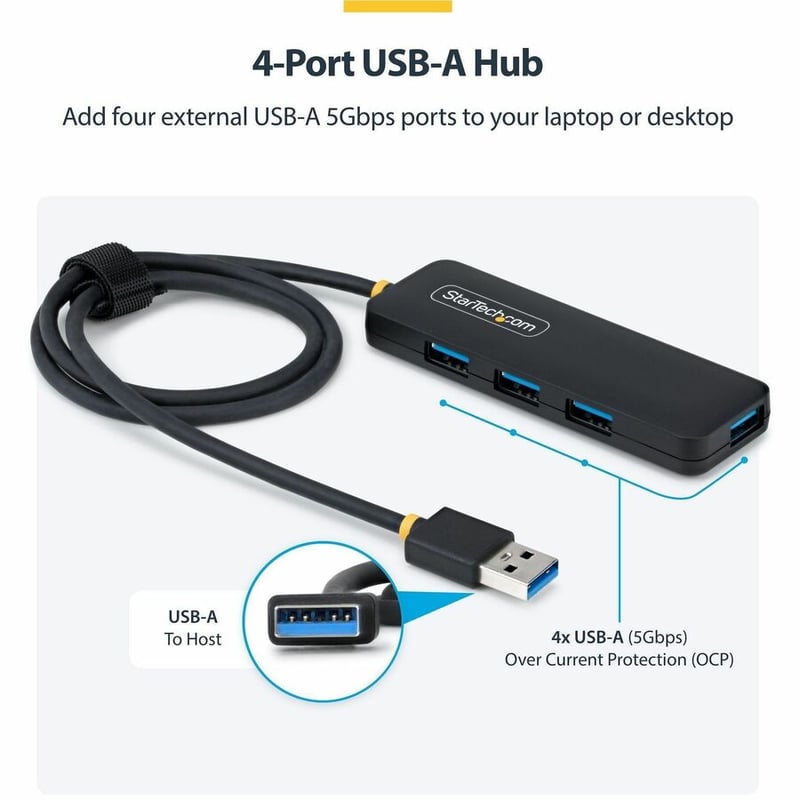 4-PORT USB-A HUB 5GBPS USB BUS POWERED - Thumbnail 3
