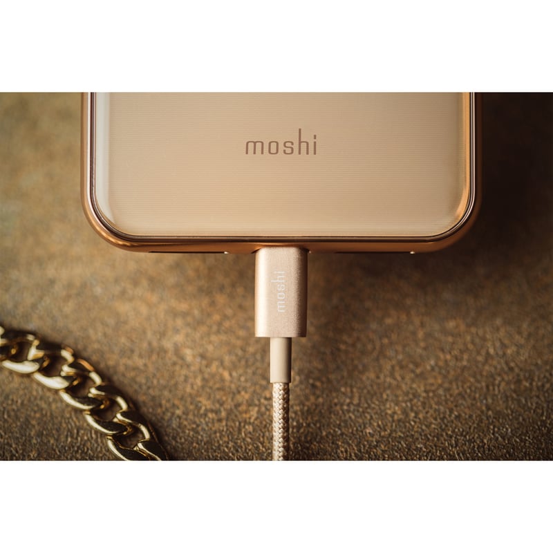 Moshi Integra Lightning Charge/Sync Cable 4 ft (1.2 m) - Satin Gold - Thumbnail 3
