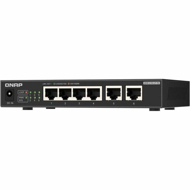 QNAP QSW-2104-2T-R2-US Ethernet Switch - Thumbnail 4