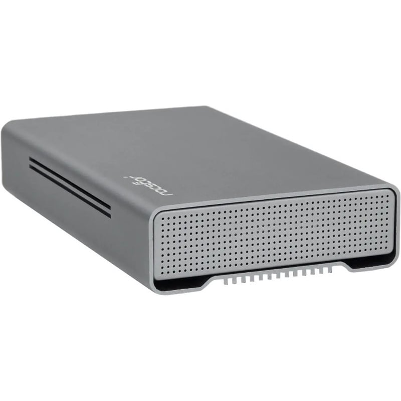 Rocstor Rocpro D90 8 TB Desktop Rugged Hard Drive - 3.5" External - SATA (SATA/600) - Aluminum Gray - Thumbnail 2