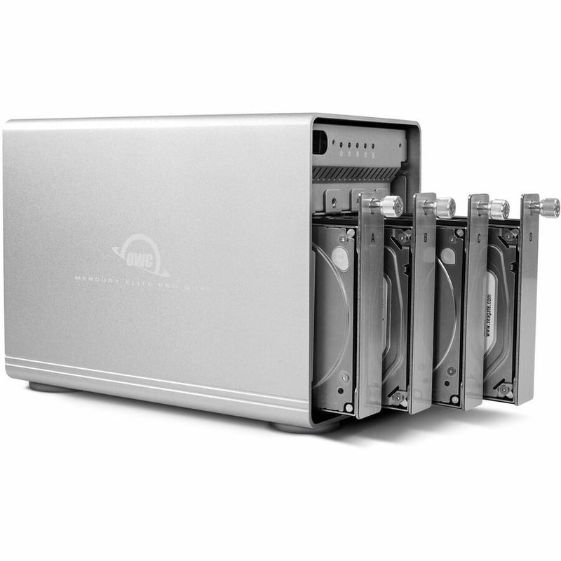OWC MERCURY ELITE PRO QUAD 16TB USB-C 10GB/S RAID STORAGE SOLUTION WITH SOFTRAID - Thumbnail 2