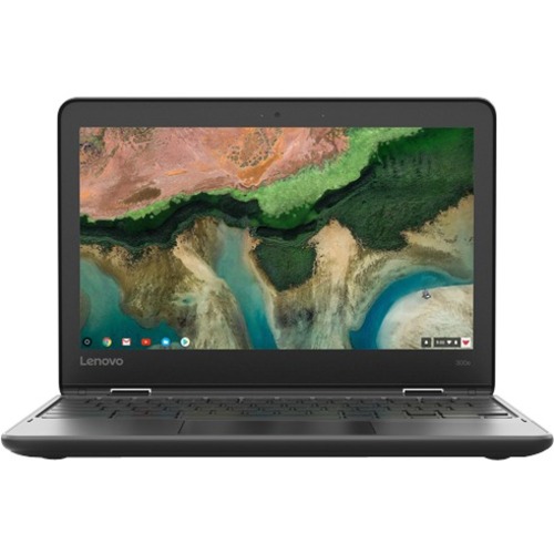 Lenovo 300e Chromebook 2nd Gen 81MB007YUS 11.6" Touchscreen Chromebook - HD - 1366 x 768 - Intel Celeron N4020 Dual-core (2 Core) 1.10 GHz - 4 GB Total RAM - 4 GB On-board Memory - 32 GB Flash Memory - Black - Thumbnail 1