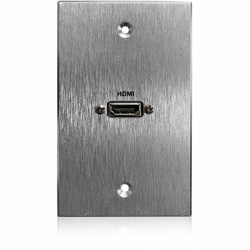 HDMI SINGLE GANG PASS THRU W/ PIGTAIL SINGLE GANG ALUMINUM WALLPL - Thumbnail 3