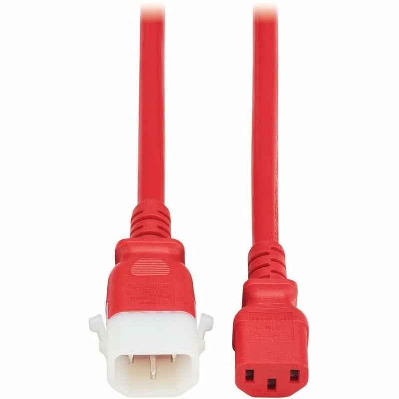 PDU POWER CORDS C13 P-LOCK C14 HEAVY-DUTY 15A 250V 2FT RED 6 PACK - Thumbnail 2