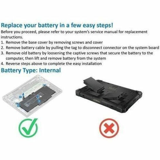 DELL 4-CELL 68 WH LITHIUM ION REPLACEMENT BATTERY FOR SELECT LAPT - Thumbnail 2