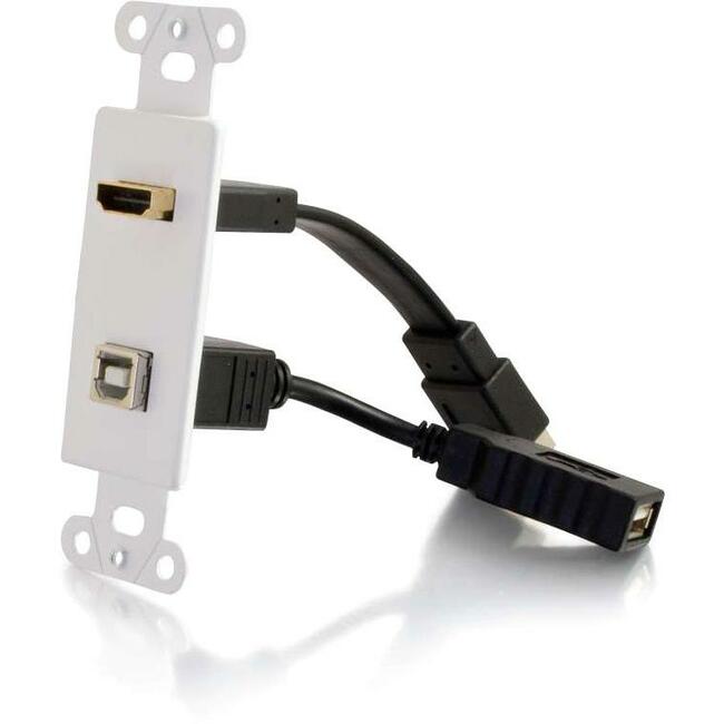 C2G HDMI and USB Pass Through Wall Plate - Thumbnail 1