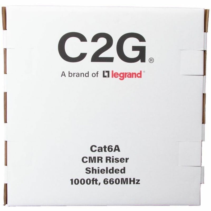C2G BULK CAT6A F/UTP CMR TAA BL C2G 1000FT CAT6A ETHERNET CABLE CMR - Thumbnail 2