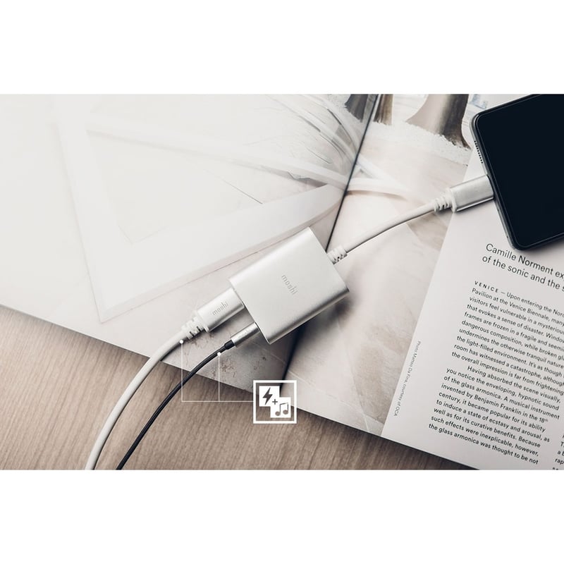 Moshi USB-C Audio Adapter w/Charging - Thumbnail 2