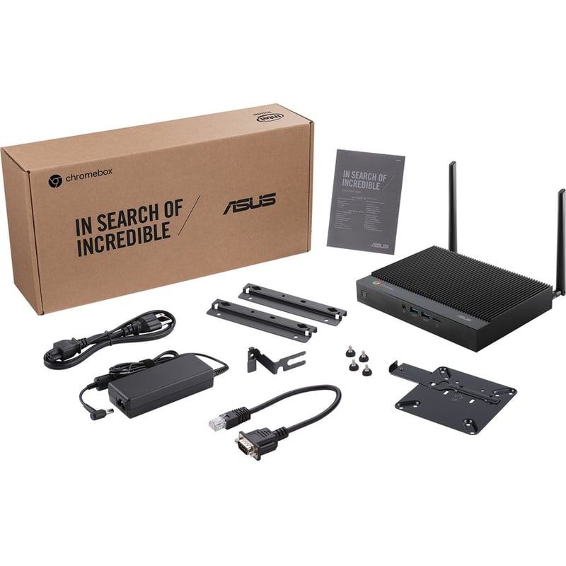 Asus Chromebox 4 CHROMEBOX4-FC017U Chromebox - Intel Celeron 5205U 1.90 GHz - 4 GB RAM DDR4 SDRAM - 32 GB Flash Memory Capacity - Mini PC - Gun Metal - Thumbnail 4