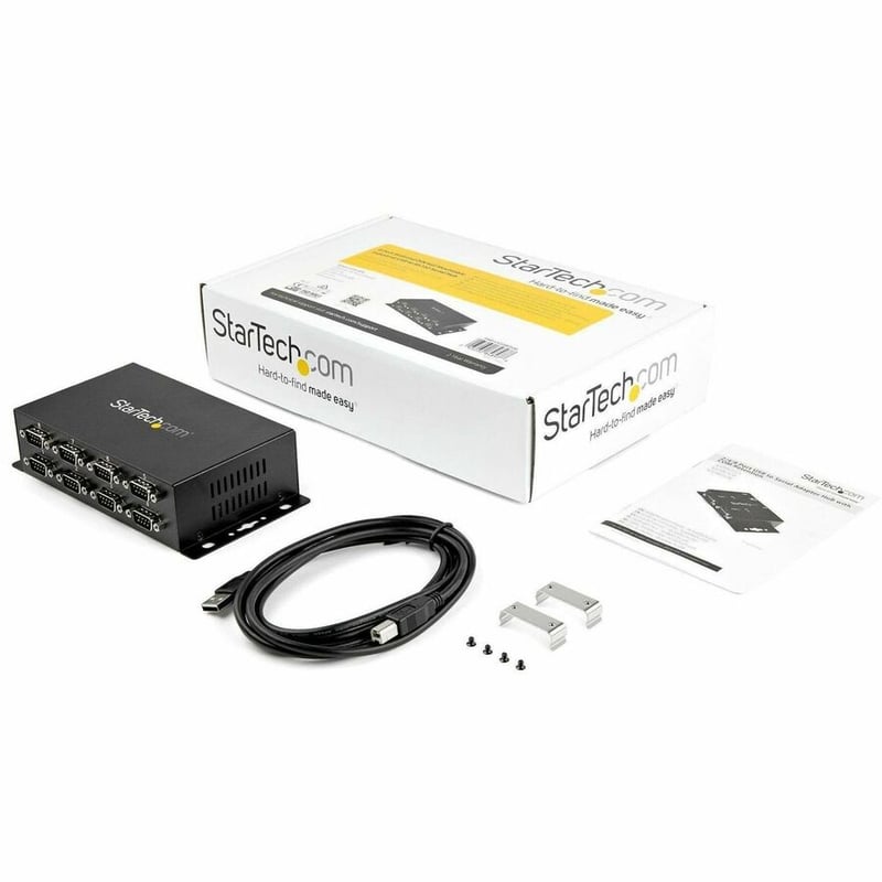 StarTech.com USB to Serial Adapter Hub " 8 Port " Industrial " Wall Mount " Din Rail " COM Port Retention " FTDI USB to RS232 - Thumbnail 5