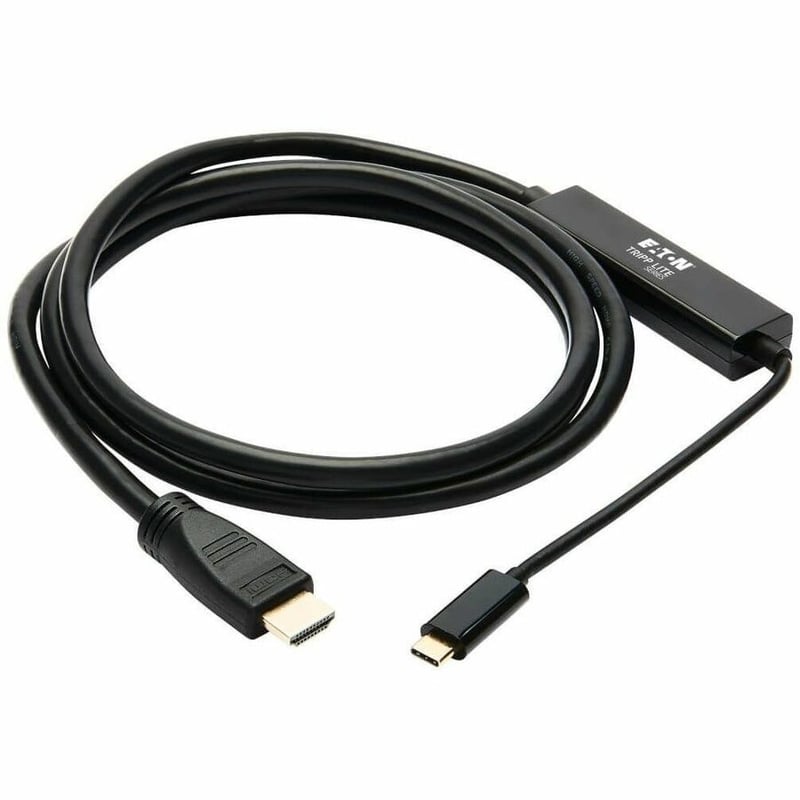Tripp Lite by Eaton USB-C to HDMI Active Adapter Cable (M/M) 4K 60 Hz 4:4:4 HDCP 2.2 Mid-Cable Adapter Black 6 ft. (1.8 m) - Thumbnail 2
