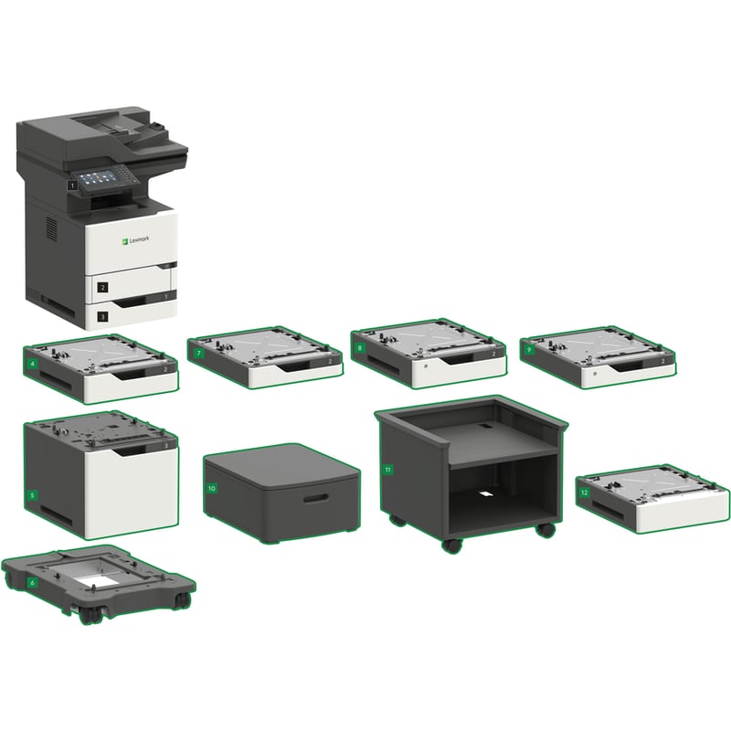 Lexmark MX722ade Laser Multifunction Printer - Monochrome - Thumbnail 2