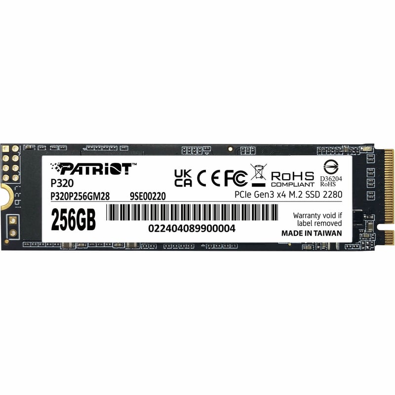 PATRIOT P320 256GB M.2 2280 PCIE GEN3 X4 SSD - Thumbnail 1