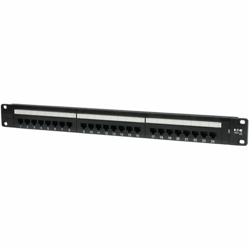 Tripp Lite by Eaton 24-Port 1U Rack-Mount Cat5e 110 Patch Panel 568B RJ45 Ethernet TAA - Thumbnail 1