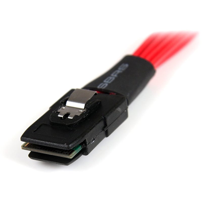 StarTech.com 1m Serial Attached SCSI SAS Cable - SFF-8087 to 4x Latching SATA - Thumbnail 2