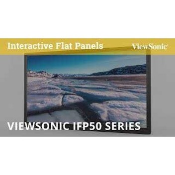 ViewSonic IFP6550 65 Inch ViewBoard 4K Interactive Flat Panel Display with 20-Point Touch, Integrated Microphone and HDMI, RJ45 - Thumbnail 3