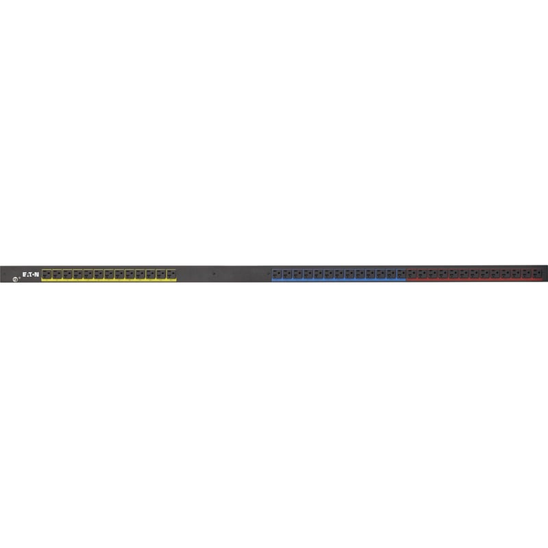 Eaton Basic rack PDU, 0U, L21-20P input, 5.76 kW max, 120/208V, 16A, 10 ft cord, Three-phase, Outlets: (39) 5-20R - Thumbnail 2