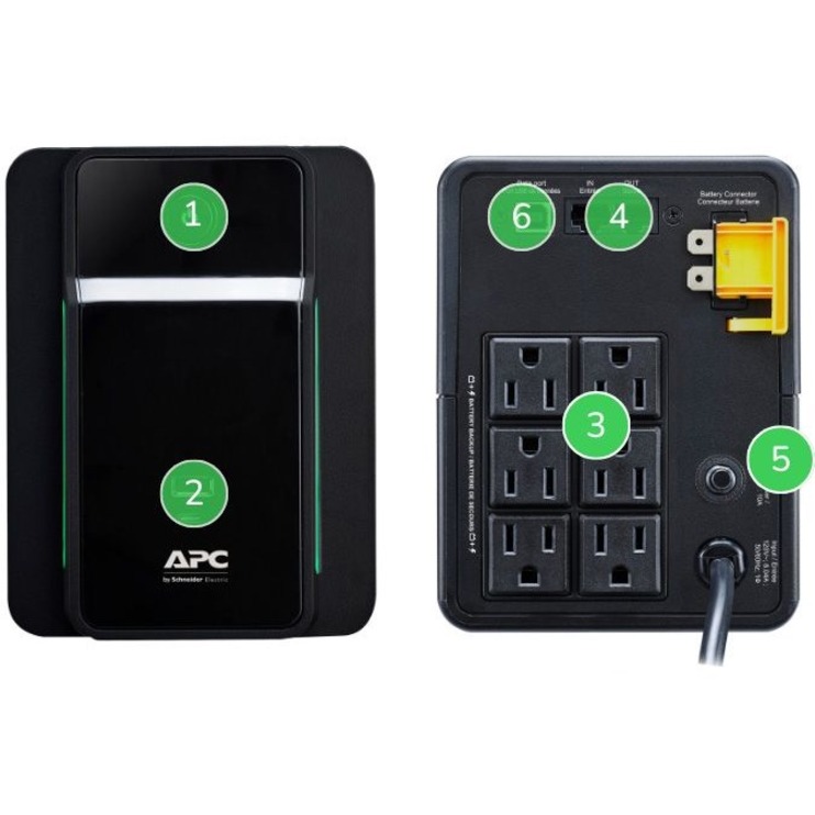 APC by Schneider Electric Back-UPS 950VA Tower UPS - Thumbnail 2