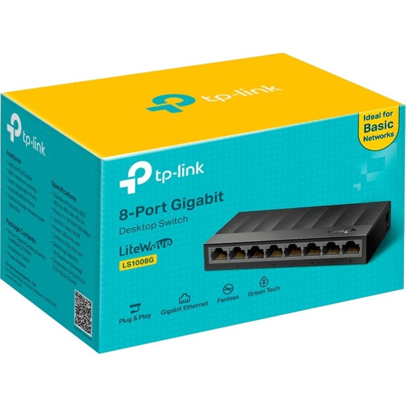 TP-Link LS1008G - Litewave 8 Port Gigabit Ethernet Switch - Thumbnail 5